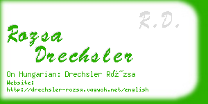 rozsa drechsler business card